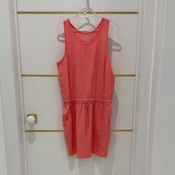 Avalanche Dresses & Skirts - Avalanche Coral Sleeveless Athleisure Drawstring Waist Dress Dry Fit M